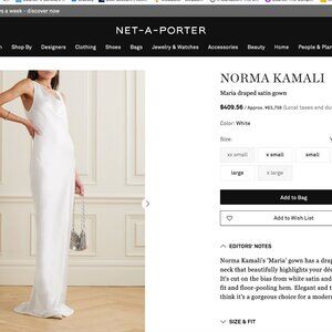 Norma Kamali XS White Slipdress NWT